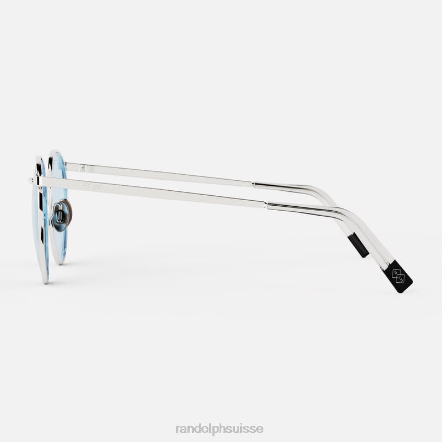 Randolph p3 or blanc 23 carats et hydro bleu lentille en verre non polarisée PDX28656